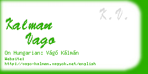 kalman vago business card
